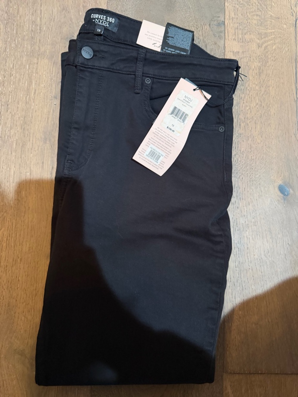 NYDJ women’s  Slim Straight Jeans in Black